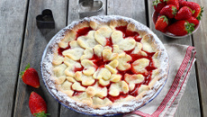 Tarte aux fraises et son topping cœur