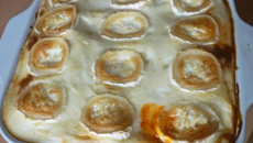 Lasagnes brocolis, saumon, chorizo et chèvre