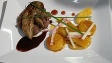 Tartare de canard façon Rossini, potager hivernal aux arômes d'orange