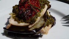 Saltimboca d'aubergines au pesto