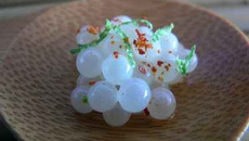 Caviar d'escargot, huile de gingembre