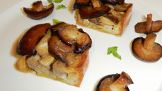 Croustade de cèpes au foie gras poêlé