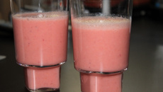 Smoothie orange et fraises