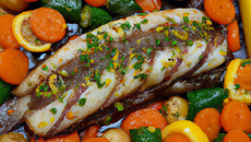Rouget barbet au boléro de légumes confits aux agrumes