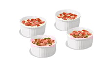 Œufs brouillés à la tomate et au bacon