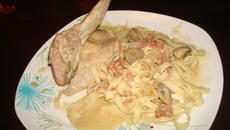 Lapin à la moutarde et au cidre