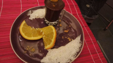 Verrine chocolat, touche d'orange