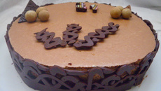 Entremet croquant et fondant tout chocolat