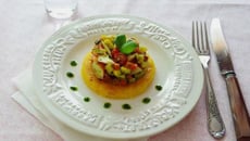 Polenta Saveur et légumes croquants au pesto