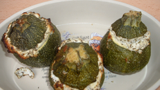 Courgette farcie au fromage de chèvre