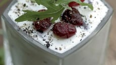 Verrines de faisselle aux cranberries