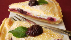 Tarte ricotta-cerises