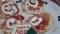 Tartine St Agur et jambon cru