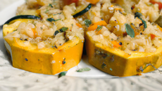 Risotto aux poivrons jaune et courgette