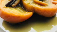 Duo de kaki persimon et topinambour à l'olive