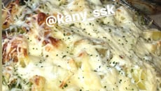 Gratin de brocolis, pommes de terre et poulet