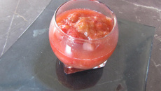 Compotée fraises rhubarbe