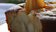 Gâteau renversé aux poires rapide