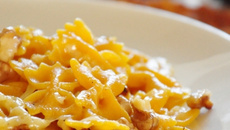 Pâtes au comté vieux et aux noix