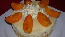 Cheesecake au chocolat blanc et abricot