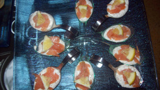 Cuillère de saumon fumé