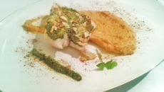 Cabillaud au pesto de coriandre