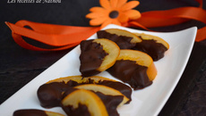Oranges confites au chocolat noir