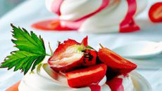 Fraicheur aux fraises meringuées