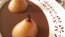 Poires fondantes au chocolat au lait