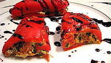 Canellonni rouges chèvre chorizo