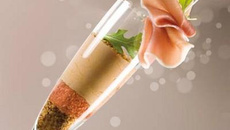 Trifle de foie gras aux figues et jambon cru des Compagnons du Goût