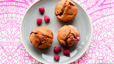 Muffins à la framboise et chocolat blanc
