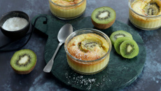 Flan aux Kiwis de l'Adour IGP et noix de coco