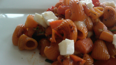 Pâtes carottes/ mozzarella