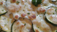 Gratin facile de courgettes au chèvre frais