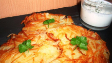 Röstis et crème à la ciboulette