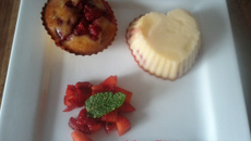 Petits gâteaux légers aux fraises