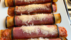 Cannelloni d'aubergines au jambon Serrano et parmesan