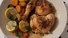 Poulet sauté au rhum