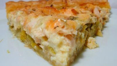Quiche au saumon et à la Fourme d'Ambert