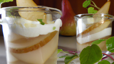 Verrines aux poires et chèvre