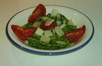 Mafaldine aux épinards et tomates roties