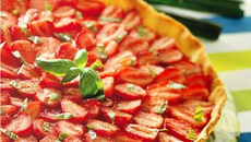 Tarte aux fraises et au basilic
