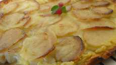 Tourte de pomme de terre au cresson de Méréville, crème de brie de Meaux