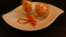 Verrine sucrée salée surimi/ananas
