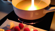 Fondue chocolat blanc-framboises aux clémentines