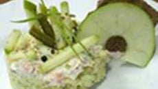 Tartare de saumon fumé à la crème aigre