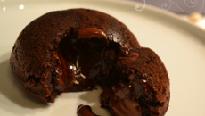 Fondant au chocolat noir de Tanzanie, cœur coulant