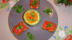 Gaspacho de tomates et ses tartines