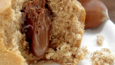 Petits moelleux farine de châtaigne, miel & cœur chocolat au lait